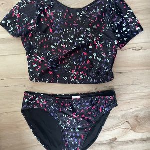 Kids Bikini with mesh crossover back